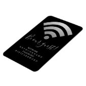 Wifiパスワードとネットワーパーソナライズされたク マグネット (左側)