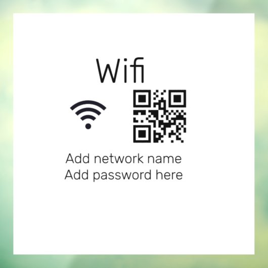 Wifiパスワードの署名を追加Q Rコードはこちら詳細 ウィンドウサイン (シート3)