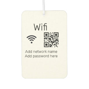 Wifiパスワードの署名を追加Q Rコードはこちら詳細 カーエアーフレッシュナー