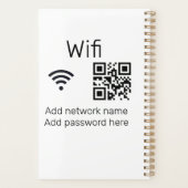 Wifiパスワードの署名を追加Q Rコードはこちら詳細 プランナー手帳 (裏面)