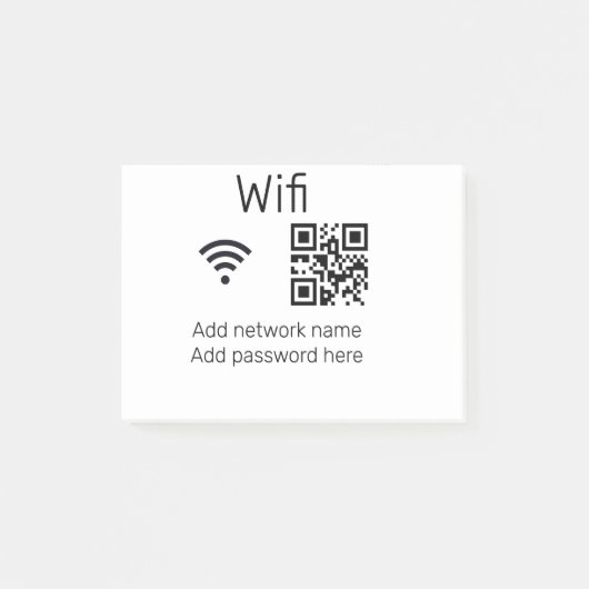Wifiパスワードの署名を追加Q Rコードはこちら詳細 ポストイット (正面)