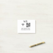 Wifiパスワードの署名を追加Q Rコードはこちら詳細 ポストイット (デスク上)