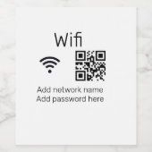 Wifiパスワードの署名を追加Q Rコードはこちら詳細 ワインラベル (シングルラベル)