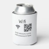 Wifiパスワードの署名を追加Q Rコードはこちら詳細 缶クーラー (缶正面)