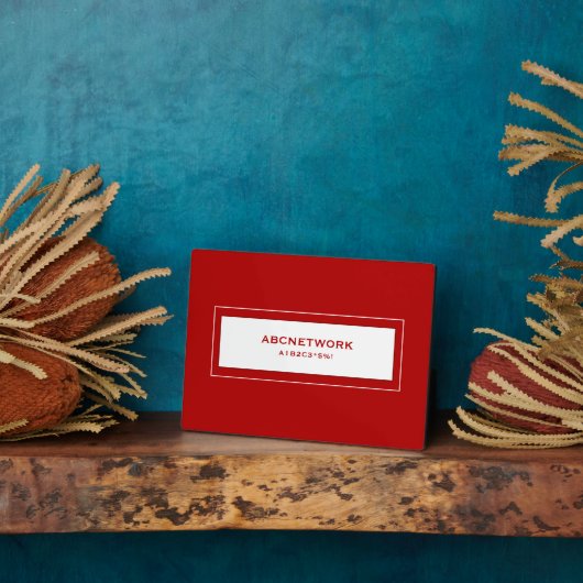 Wifiパスワードの赤 フォトプラーク (側面)