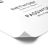 WiFiパスワードインターネットゲストルームスモールビジネス ポスター (角)