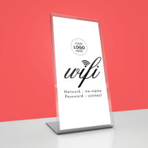 WiFiパスワードコードビジネスロゴ