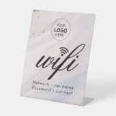 WiFiパスワードコードビジネス ロゴ 台座サイン (正面)