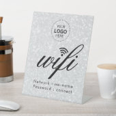 WiFiパスワードコードビジネス ロゴ 台座サイン (インサイチュ)