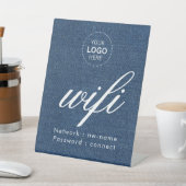 WiFiパスワードコードビジネス ロゴ 台座サイン (インサイチュ)