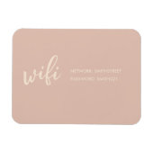 WIFIパスワードサインベージュ赤面 マグネット (横)