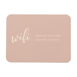 WIFIパスワードサインベージュ赤面 マグネット