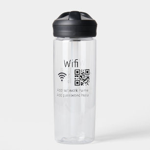 Wifiパスワードサイン QRコード記載欄 詳細記載欄 ウォーターボトル