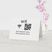 Wifiパスワードサイン QRコード記載欄 詳細記載欄 箔シーズンカード (蘭)