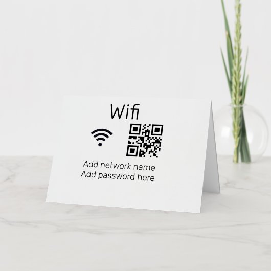 Wifiパスワードサイン QRコード記載欄 詳細記載欄 箔シーズンカード (正面)
