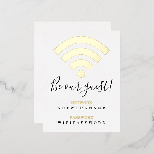 Wifiパスワードネットワークパーソナライズされたフォイルはがき 箔シーズンポストカード (正面/裏面)