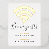 Wifiパスワードネットワークパーソナライズされたフォイルはがき 箔シーズンポストカード (正面)
