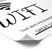Wifiパスワードビジネス ポスター (角)