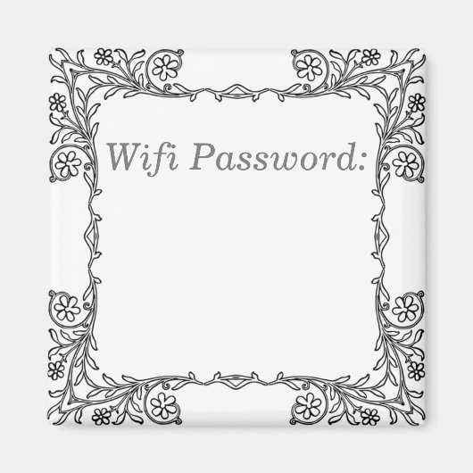 Wifiパスワードマグネット マグネット (正面)