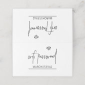 WIFIパスワード折り畳みデスク署名座席表 プレイスカード (外部開封)