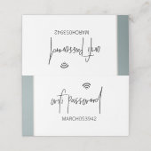 WIFIパスワード折り畳みデスク署名 プレイスカード (外部開封)