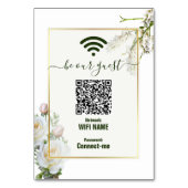 Wifiパスワード結婚署名 |名刺 テーブルナンバー (裏面)