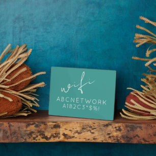 Wifiパスワード署名ターコイズ フォトプラーク