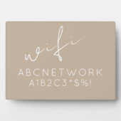 Wifiパスワード署名ベージュ フォトプラーク (正面)