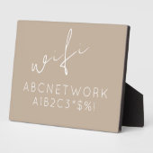 Wifiパスワード署名ベージュ フォトプラーク (側面)