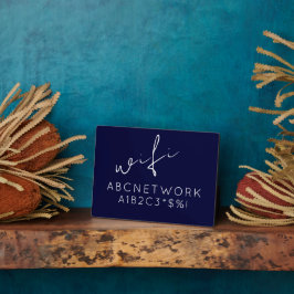 Wifiパスワード記号ネイビーブルー フォトプラーク