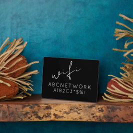 Wifiパスワード記号ブラック フォトプラーク