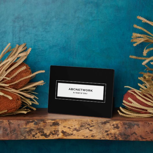 Wifiパスワード記号ブラック フォトプラーク (側面)