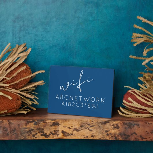 Wifiパスワード記号（青） フォトプラーク (側面)