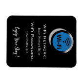 wifiパスワード詳細黒 マグネット (横)