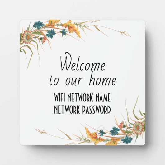 WiFiパスワード フォトプラーク (正面)