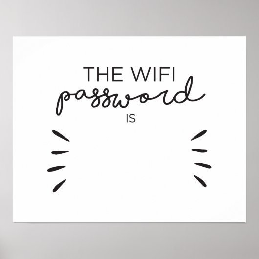 Wifiパスワード ポスター (正面)