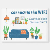 WIFIパスワード リビングルームソファ マグネット (正面)