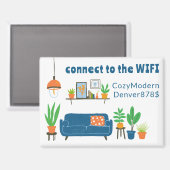 WIFIパスワード リビングルームソファ マグネット (正面/裏面)