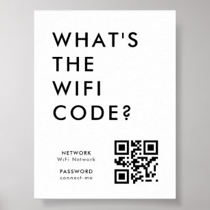 Wifiパスワード QRコードをスキャンして接続 ポスター