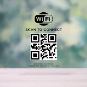 Wifiパスワード | QRコードスキャンによる接続 アクリルサイン (ニュートラル)
