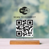Wifiパスワード | QRコードスキャンによる接続 アクリルサイン (ニュートラル)