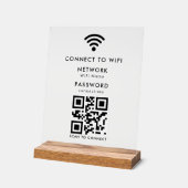 Wifiパスワード | QRコードスキャンによる接続 アクリルサイン (傾斜)