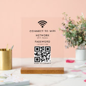 Wifiパスワード | QRコードスキャンによる接続 アクリルサイン (ウェディング)