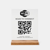 Wifiパスワード | QRコードスキャンによる接続 アクリルサイン (正面)