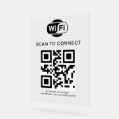 Wifiパスワード | QRコードスキャンによる接続 アクリルサイン (傾斜)