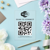 Wifiパスワード | QRコードスキャンによる接続 アクリル招待状 (インサイチュ (ウェディング))