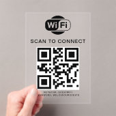 Wifiパスワード | QRコードスキャンによる接続 アクリル招待状 (インサイチュ (ポータブル))