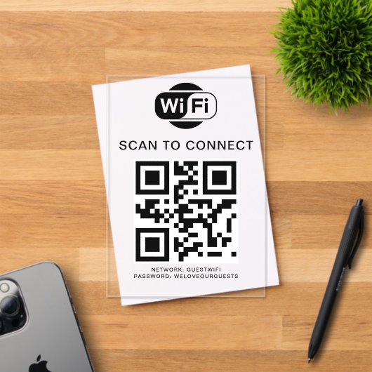 Wifiパスワード | QRコードスキャンによる接続 アクリル招待状 (インサイチュ (招待状))