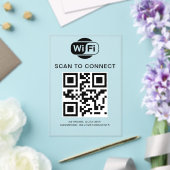 Wifiパスワード | QRコードスキャンによる接続 アクリル招待状 (インサイチュ (ウェディング))