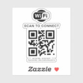 Wifiパスワード | QRコードスキャンによる接続 シール (シート)